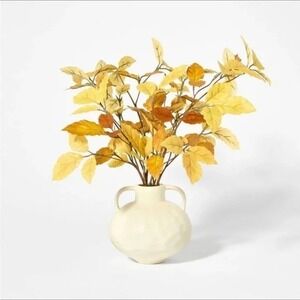 Potted Fall Leaf Arrangement in Vase Yellow - Threshold Studio McGee - Fall 2024